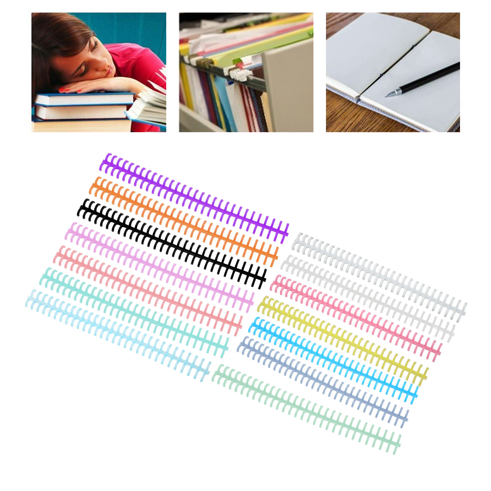10PCS 30 Hole Loose Leaf Bindi - Binding Comb Plastic recension och pris
