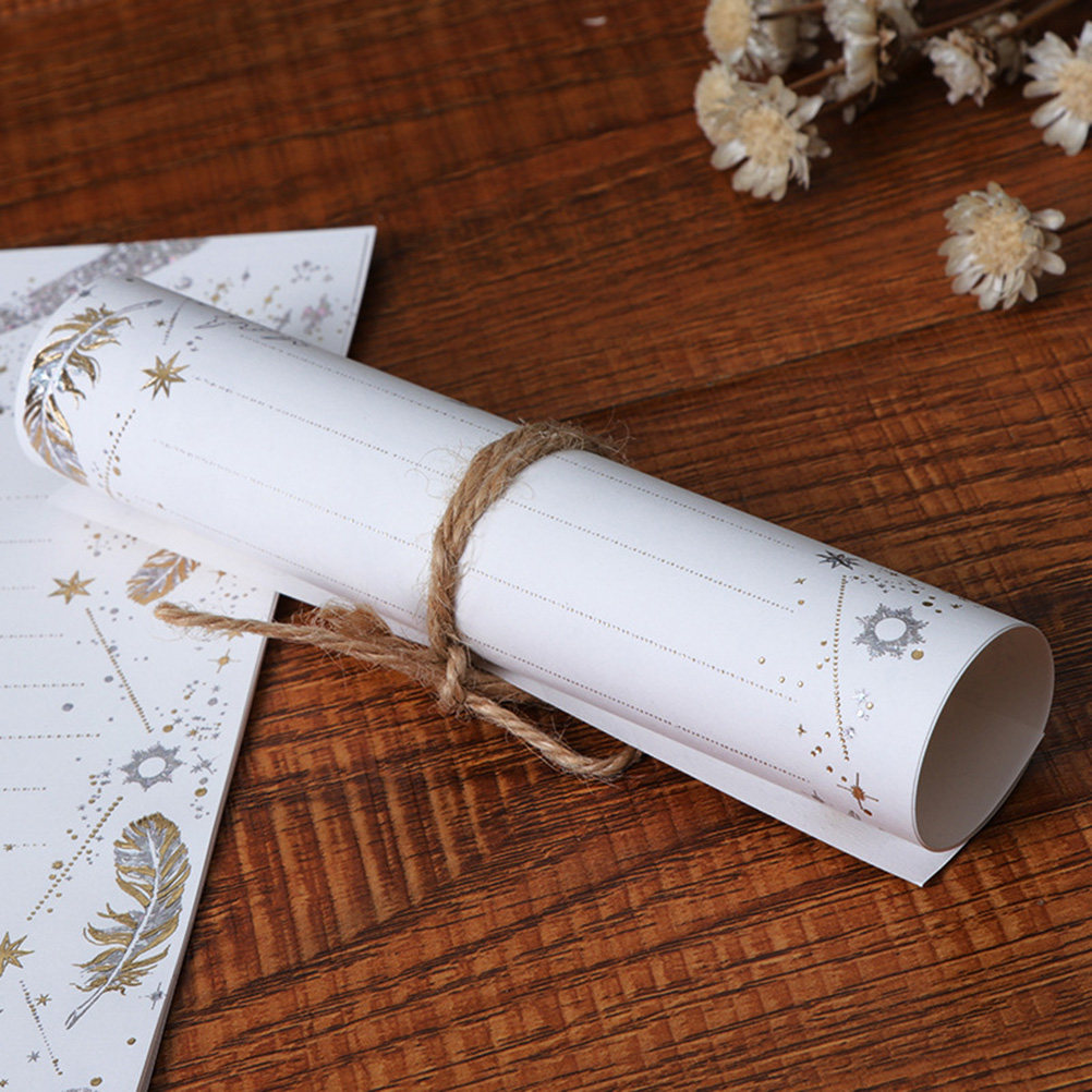 1Set Invitation Letter Paper E - Letter Envelope Kraft recension och pris