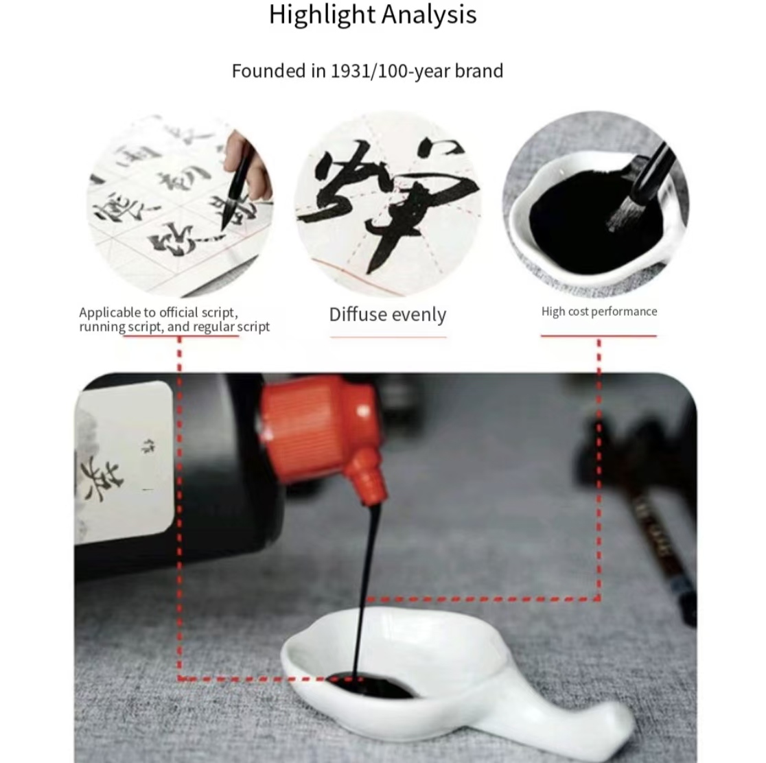 Black Chinese Calligraphy Ink  - Calligraphy Ink Bottle recension och pris