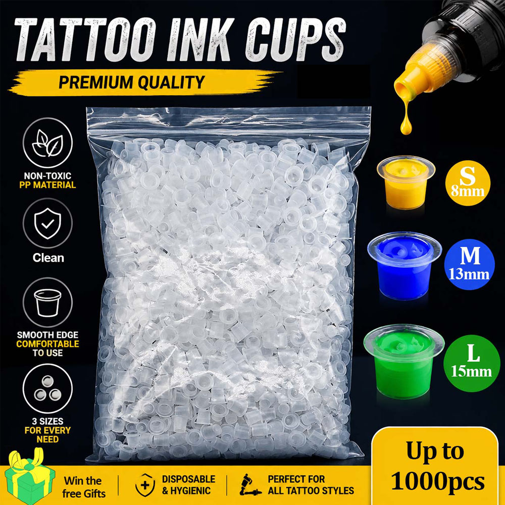 1000/500/100pcs Plastic Tattoo - Calligraphy Ink Bottle recension och pris