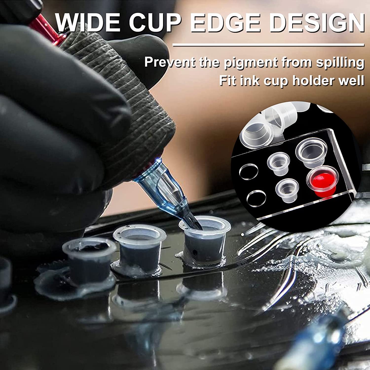 1000/500/100pcs Plastic Tattoo - Calligraphy Ink Bottle recension och pris