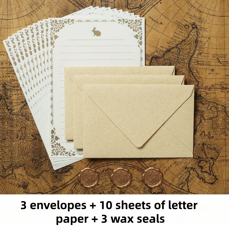 16PCS Vintage Linen Envelopes  - Letter Envelope Kraft recension och pris