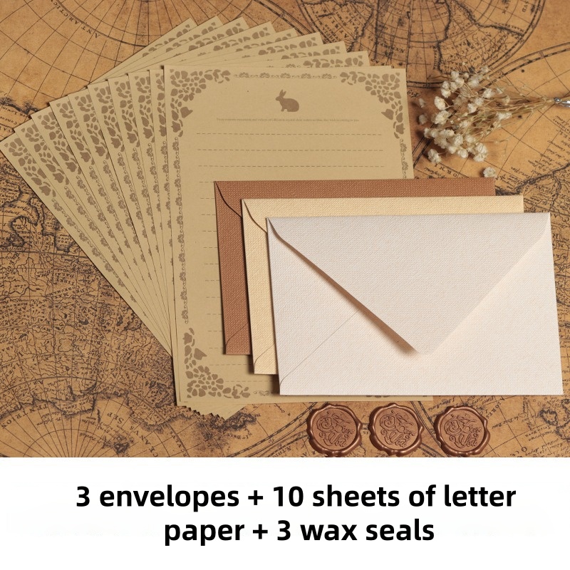 16PCS Vintage Linen Envelopes  - Letter Envelope Kraft recension och pris