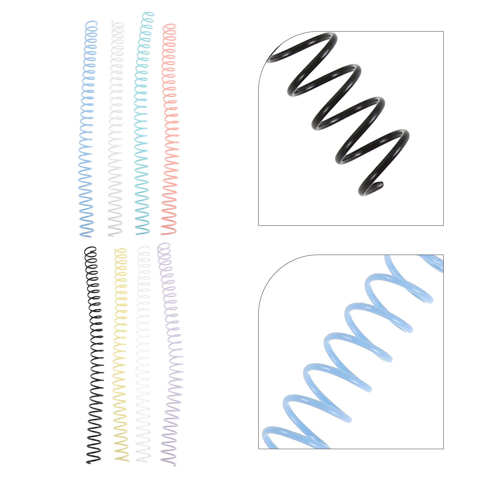 8Pcs Plastic Spiral Binding Co - Binding Comb Plastic recension och pris