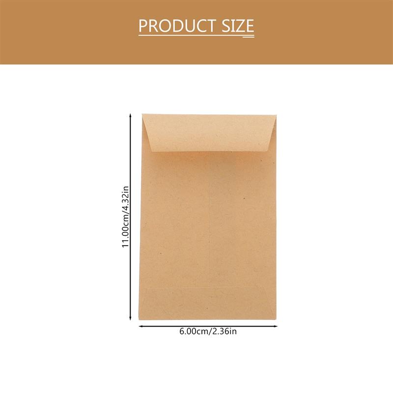 100Pcs Small Kraft Seed Envelo - Letter Envelope Kraft recension och pris