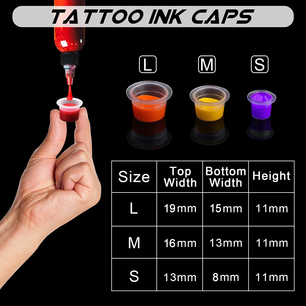 1000/100pcs Disposable Tattoo  - Calligraphy Ink Bottle recension och pris