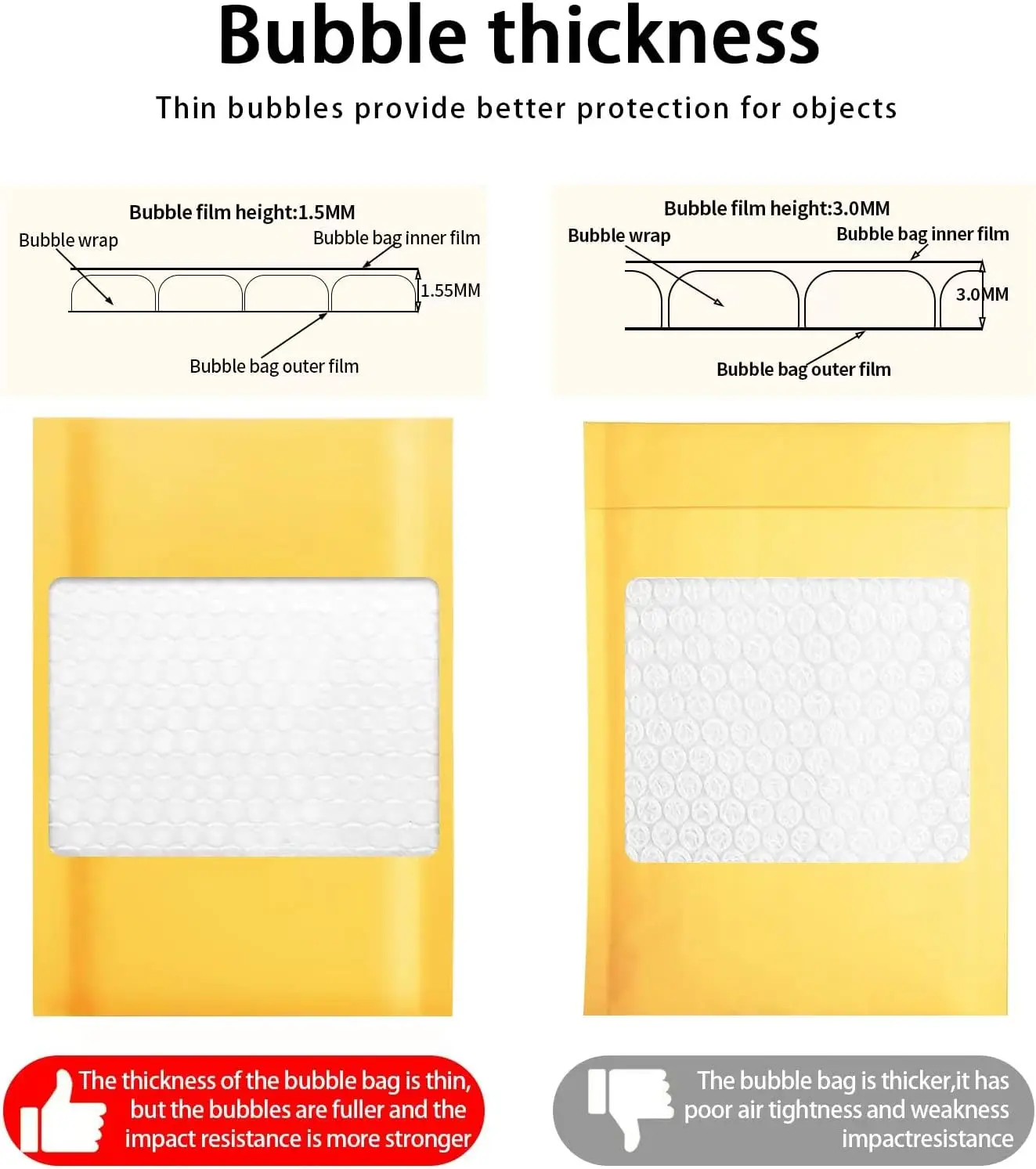 100pcs Bubble Envelope Sending - Letter Envelope Kraft recension och pris