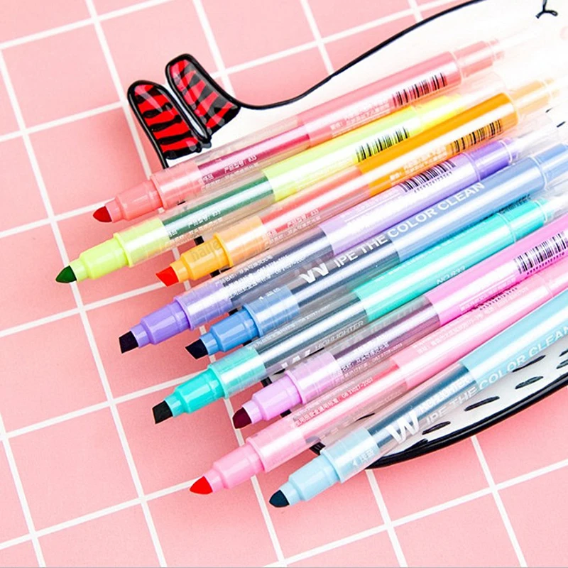 10 Colors Erasable Highlighter - Highlighter Set Pastel recension och pris