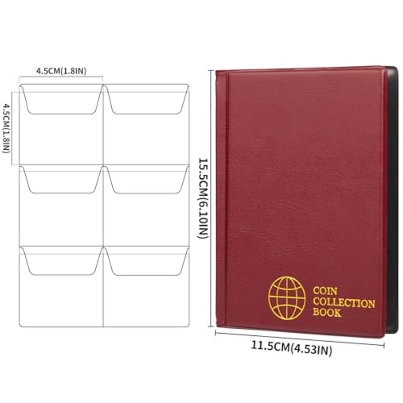 60Pocket Coin Collection Album - Binding Comb Plastic recension och pris