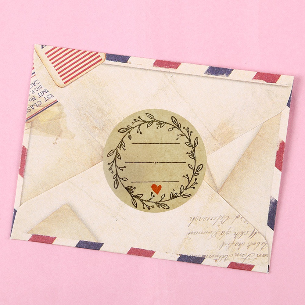 500 PCs/roll 1 inch kraft pape - Letter Envelope Kraft recension och pris